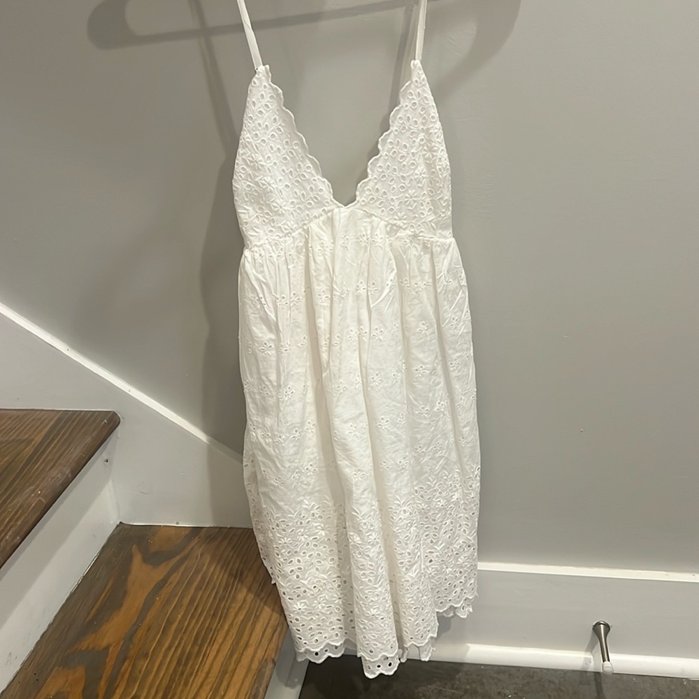 Free People White Eyelet Dress, Size S, can fit medium